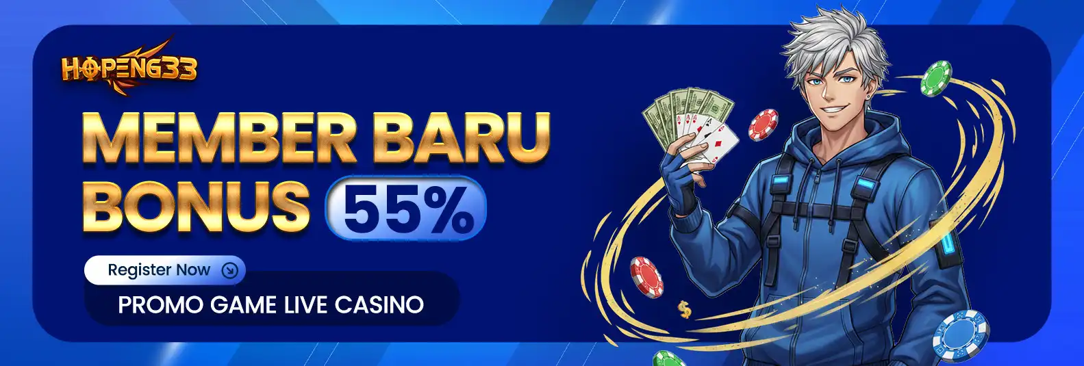 BONUS MEMBER BARU 55% LIVE CASINO